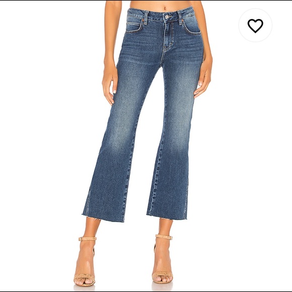 Free People Denim - Free People Rita Crop Flare Jeans in Dark Denim